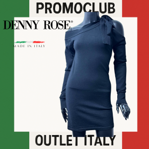 Рокля Denny Rose,черна,52% вискоза, 28% полиестер, 20% полиамид ,размер  S, Италия